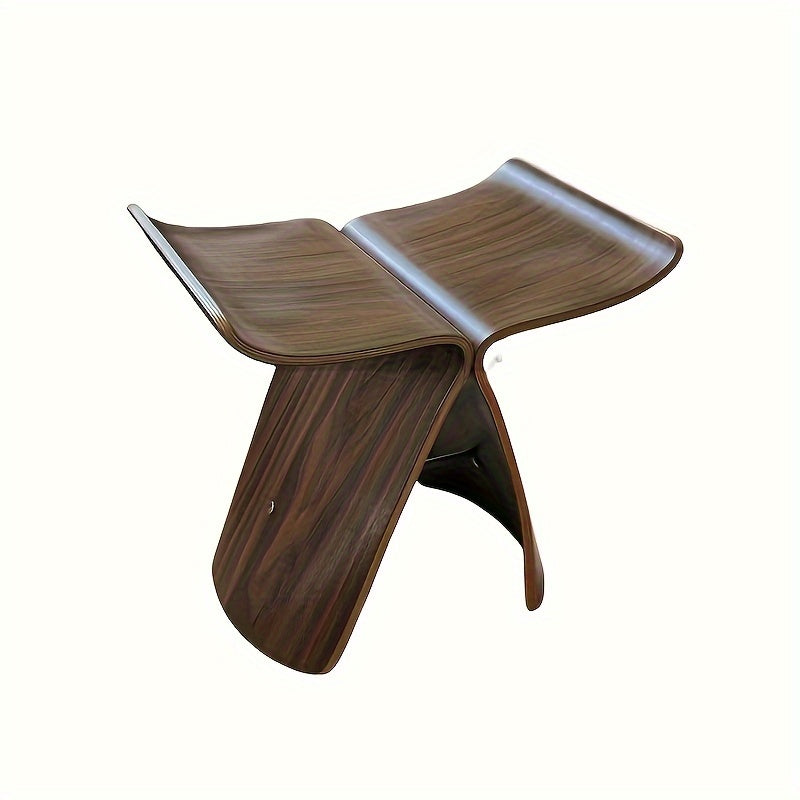 Sculptural Butterfly Stool with Curved Seat - Decorative Side Seat and Storage Surface — photo 10