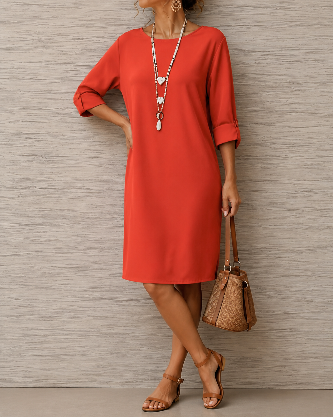 Flowy Midi Dress with a Smoothing, Tummy-Flattering Fit — photo 4