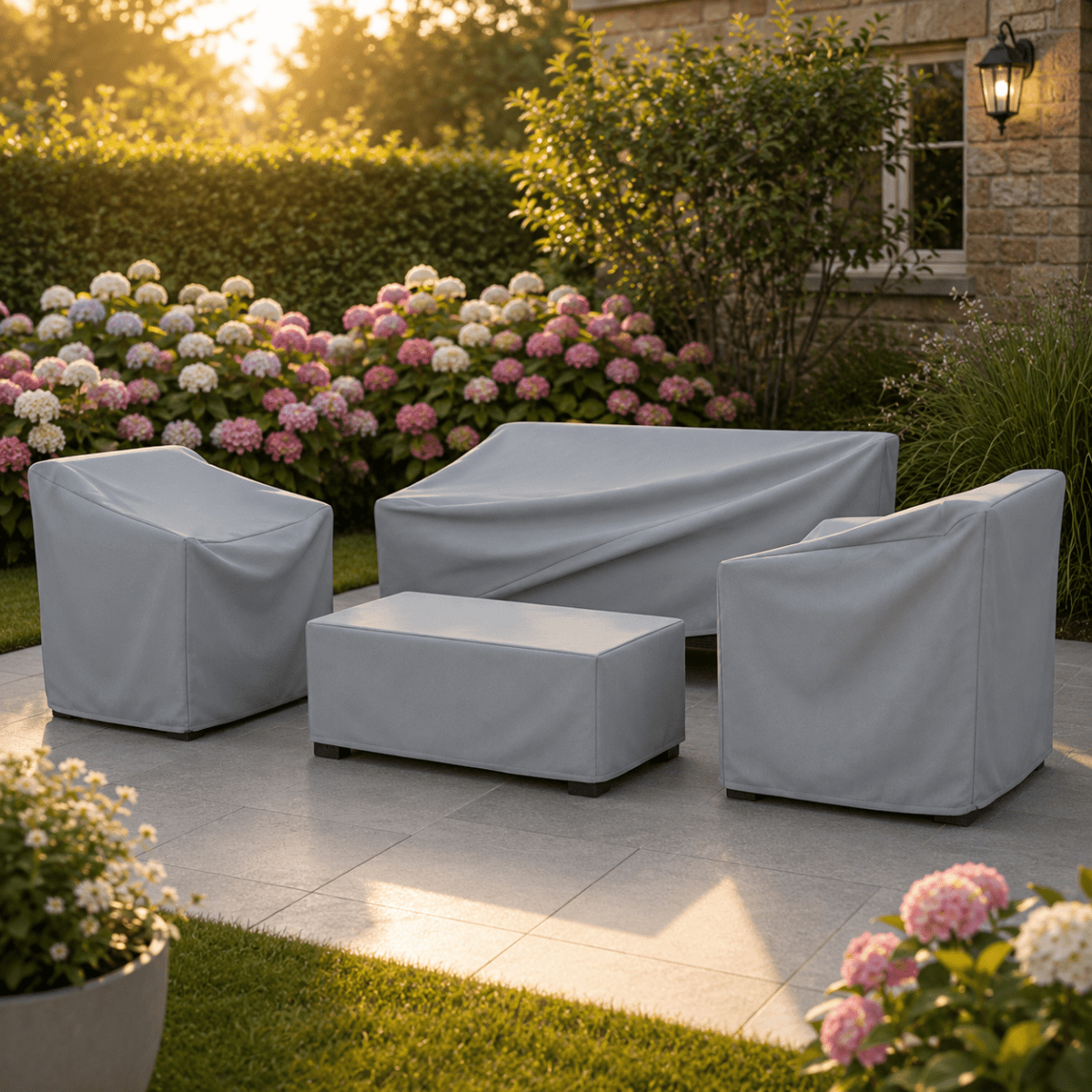 Patio Furniture Cover – Water-Resistant Outdoor Table & Chair Set Cover, Dustproof, Black or Silver, 33 Sizes — photo 4
