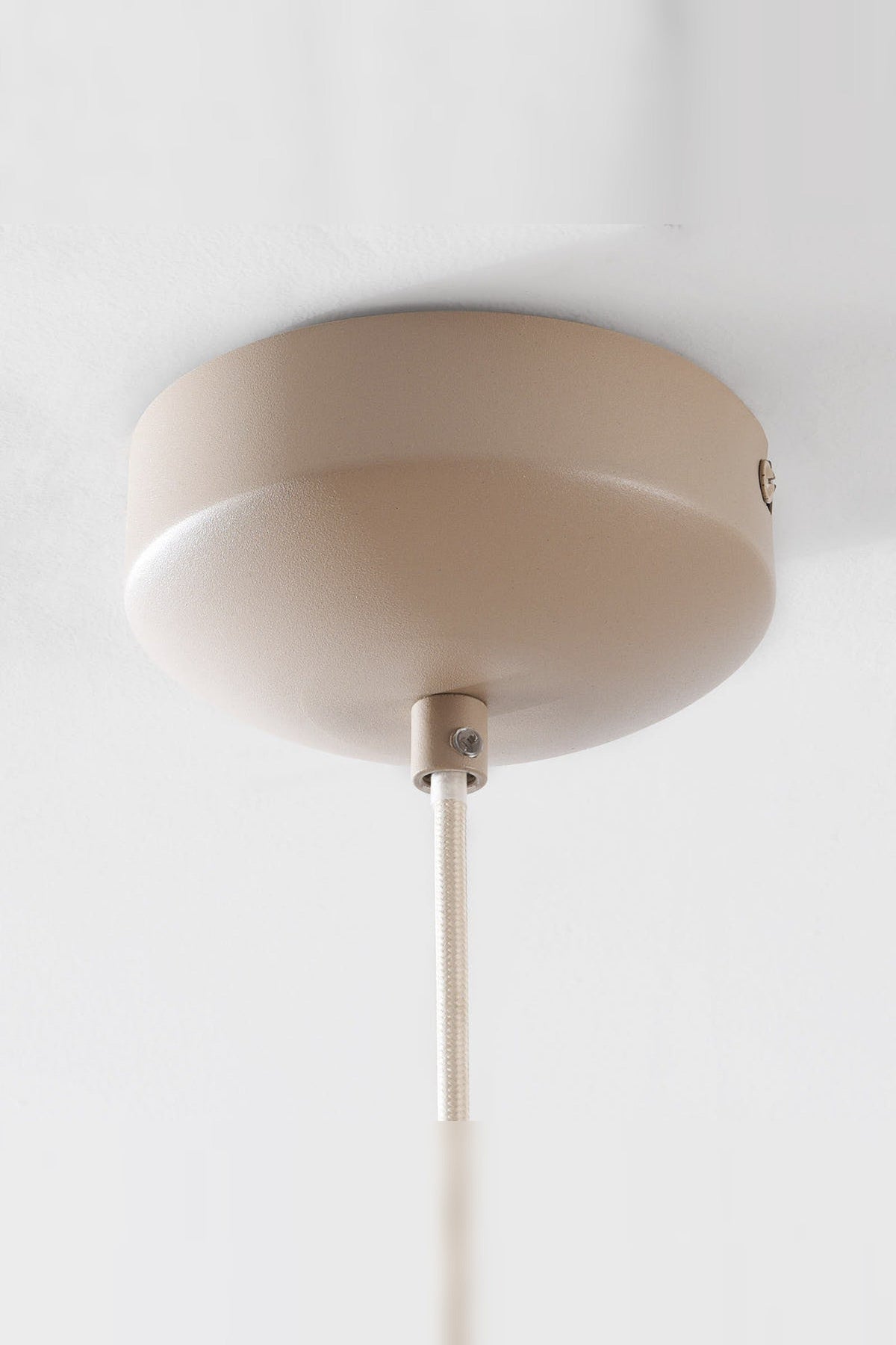 Wave Pendant Light – Organic Metal Shade, Sand Taupe, Adjustable Cord — photo 8