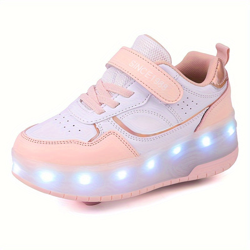 Children's Roller Sneakers with Retractable Wheels and Rechargeable LED Light-Up Sole — photo 12