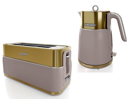 Morphy Richards Gold Signature Opulent Jug Kettle & 4 Slice Toaster Set — photo 1