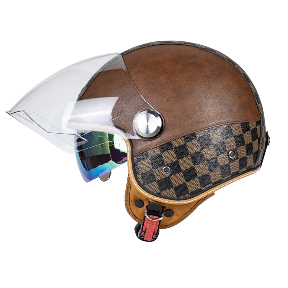 Retro Jet 3/4 Helmet – Open Face Dual Visor DOT/ECE Approved | meowbutter — photo 10