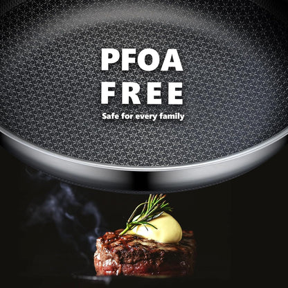 Titanium Frying Pan – Uncoated Non-Stick Hammer-Pattern Cookware — photo 15