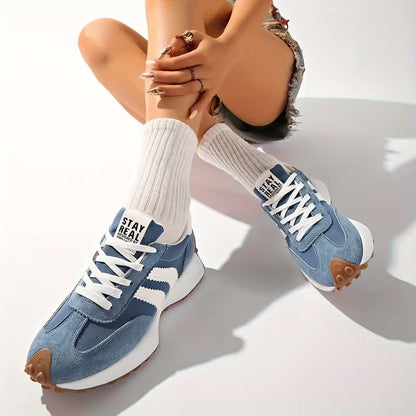 Women's Retro Platform Running Sneakers in Suede for Street Style — photo 9