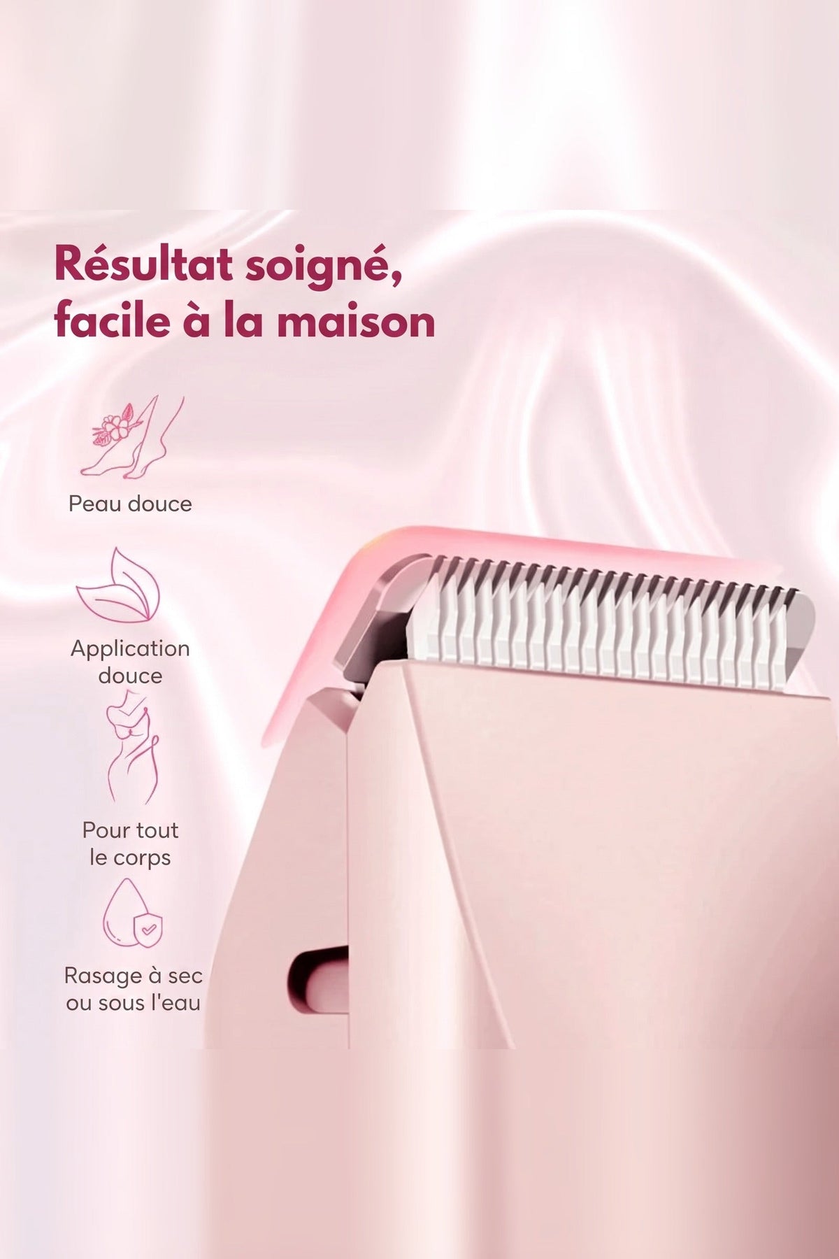 Intimate Electric Razor – Cordless, Two Interchangeable Heads, Waterproof — photo 4