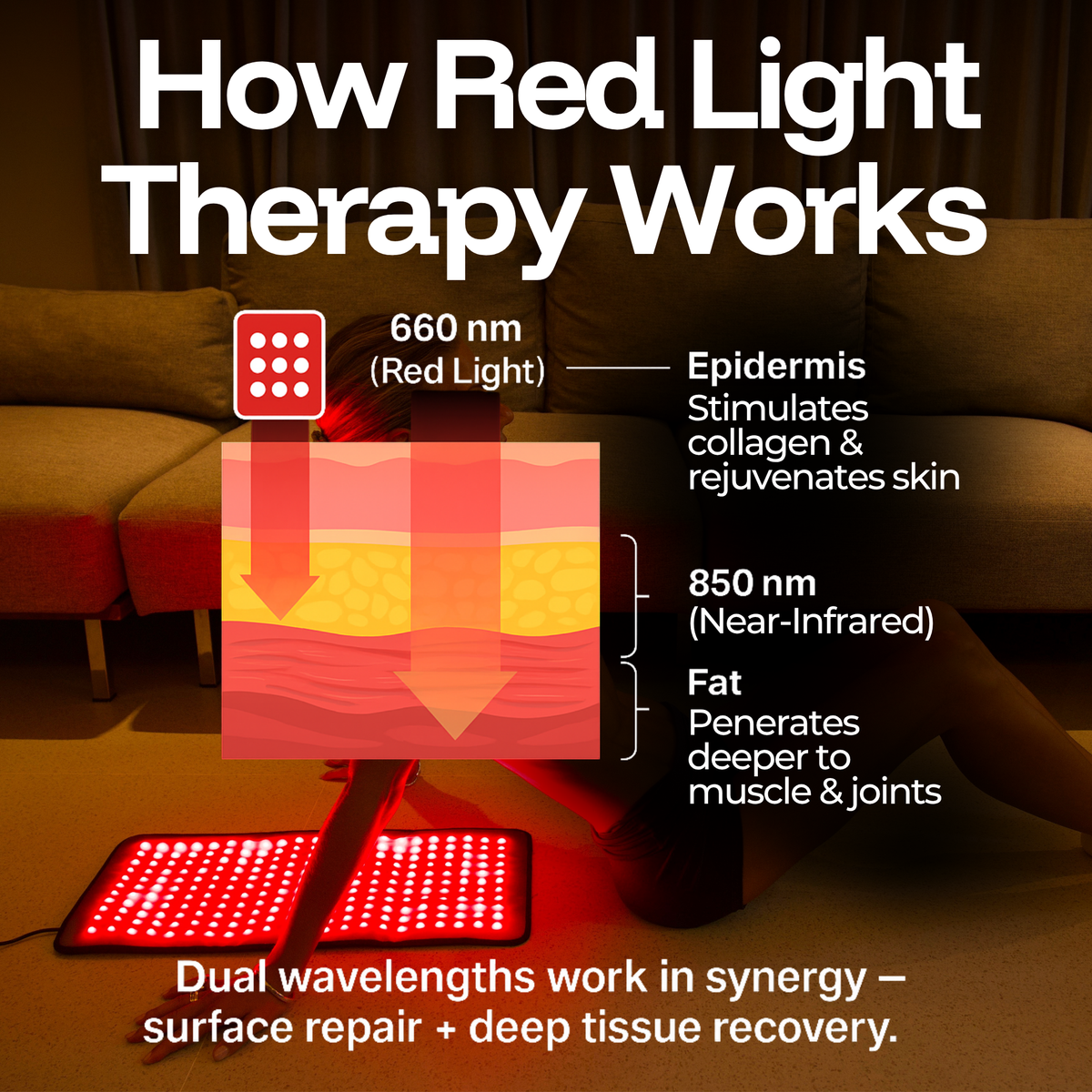 ThermoLab Auracell™ Pro Red Light Therapy Belt (24" × 12") — photo 13