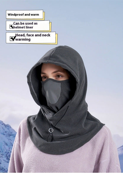 3-in-1 Thermal Fleece Balaclava | Windproof Hood, Neck Warmer & Face Mask in One | Warm Winter Ski, Cycling, Running & Dog Walking Hat for Men & Women | Adjustable Drawstring | 4 Colours — photo 9