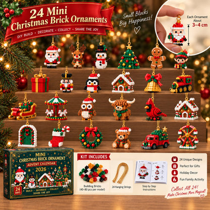 Mini Brick Advent Calendar with 24 Christmas Building Sets to Build & Hang — photo 5