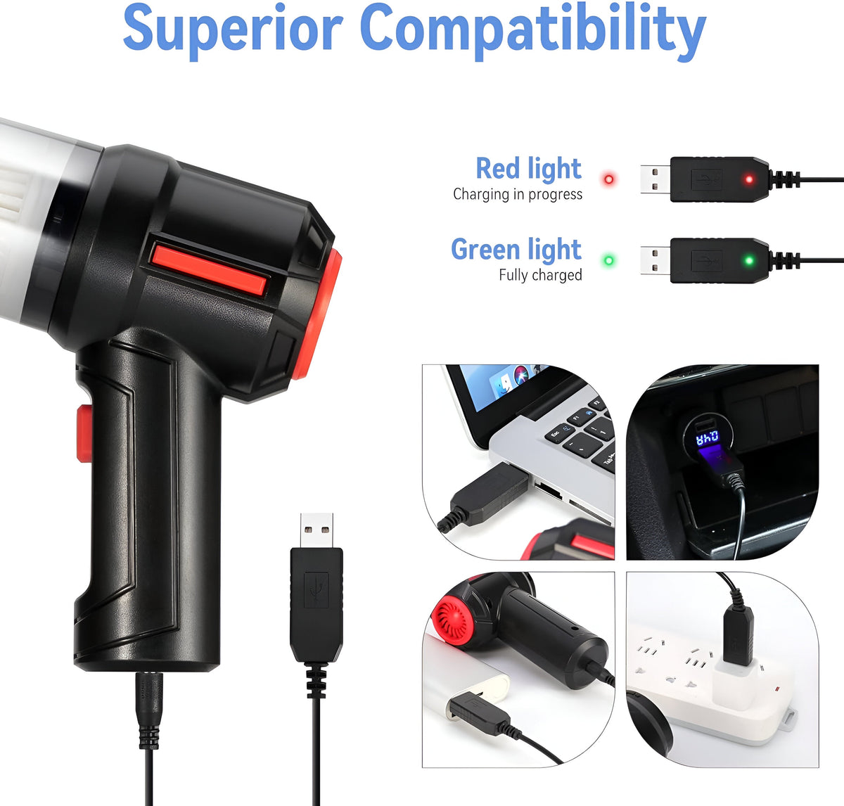 Rechargeable Mini Handheld Vacuum (6000Pa) — photo 5