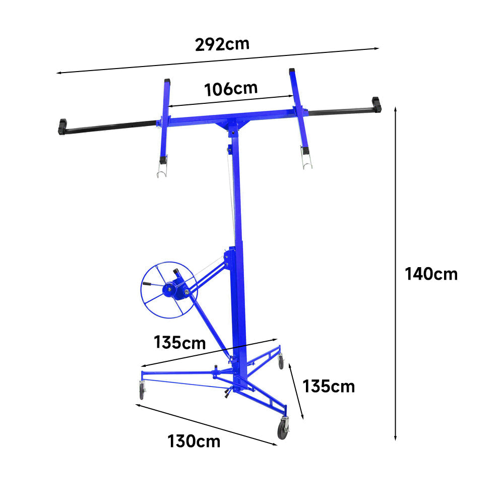 11 Ft Plasterboard Lifter with Rolling Casters Panel Hoist — photo 15