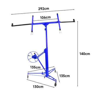 11 Ft Plasterboard Lifter with Rolling Casters Panel Hoist — photo 15