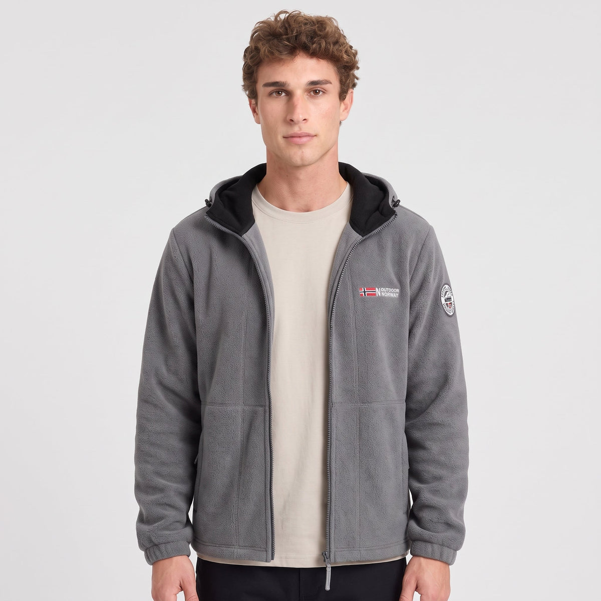 Men's Windproof Hooded Fleece Jacket for Walking & Hiking — photo 36