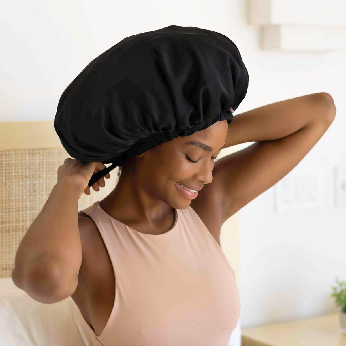 Black Satin Bonnet - XL — photo 5
