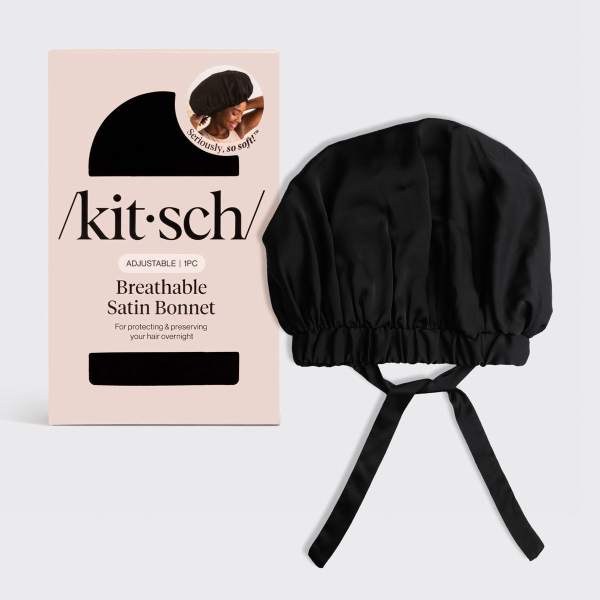 Black Satin Bonnet - XL — photo 1
