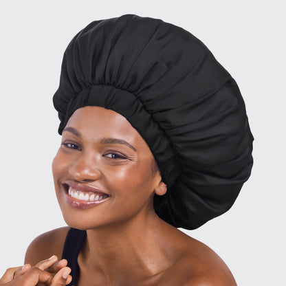 Black Satin Bonnet - XL — photo 2