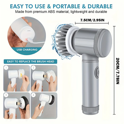 9 In 1 Handheld Kitchen Cleaning Cordless Rotary Scrubber — photo 15