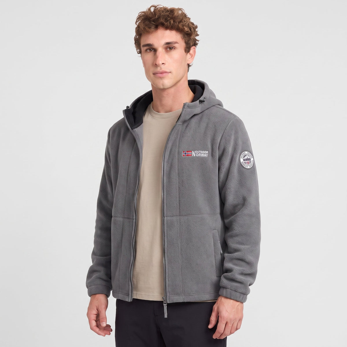 Men's Windproof Hooded Fleece Jacket for Walking & Hiking — photo 37