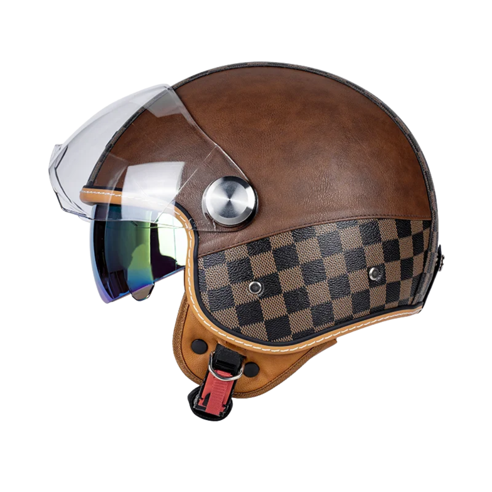 Retro Jet 3/4 Helmet – Open Face Dual Visor DOT/ECE Approved | meowbutter — photo 11