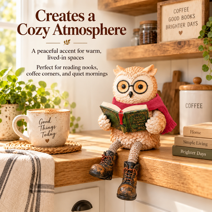 Nordspur | Cute Ornamental Figure of a Reading Owl — photo 6