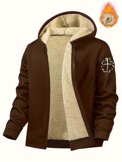 Men's Cosy Sherpa-Lined Hooded Fleece Jacket — photo 6
