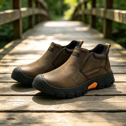 Men's Slip-On Outdoor Shoes in Genuine Leather