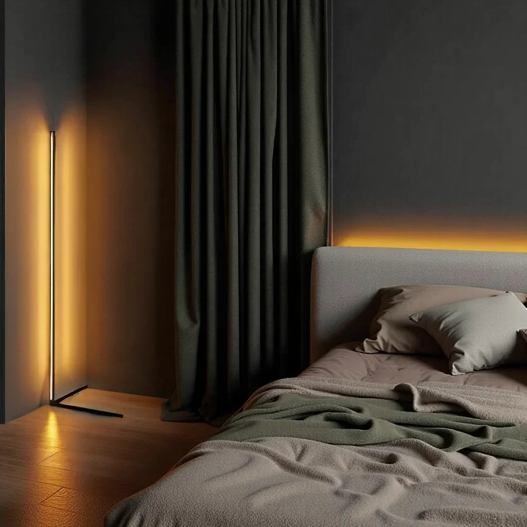 Nordic LED Floor Lamp with Remote, Dimmable RGB and Warm White, 142 cm — photo 9