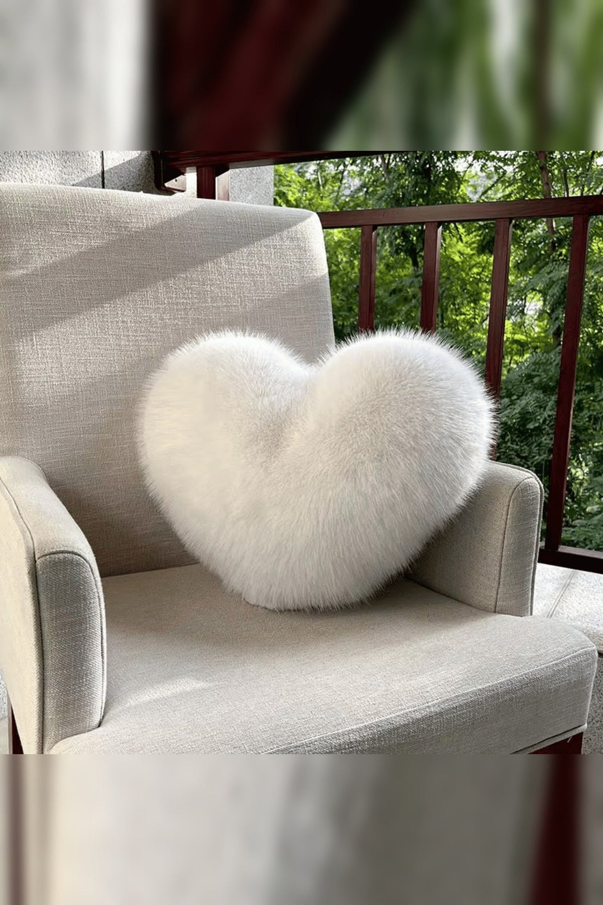 Heart Cushion with Long Pile – 32 x 40 cm, Four Colours — photo 2
