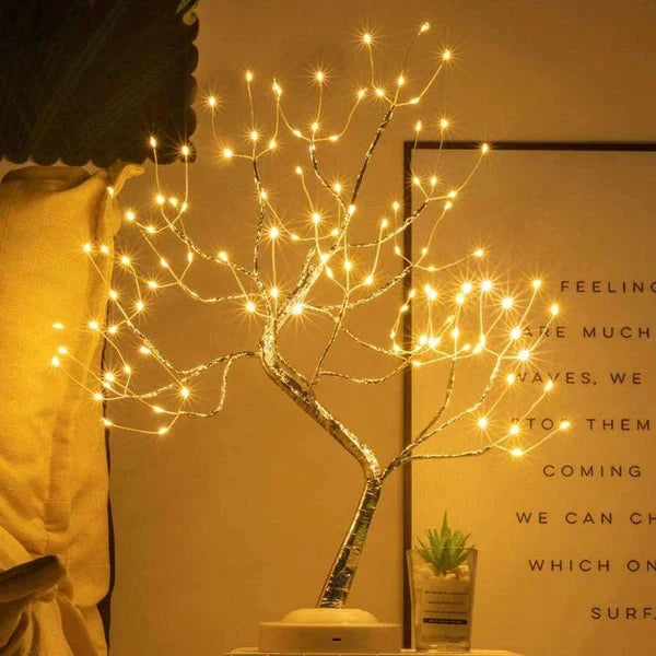 Handmade LED Tree Lamp with 108 Warm Lights, Bendable Branches, USB or Battery — photo 3