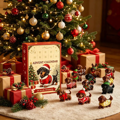 New 2026 Christmas Advent Calendar 24 Days Countdown Calendar 3D Cute Dog Dachshund Ornament Christmas Decoration Gift Calendar — photo 1