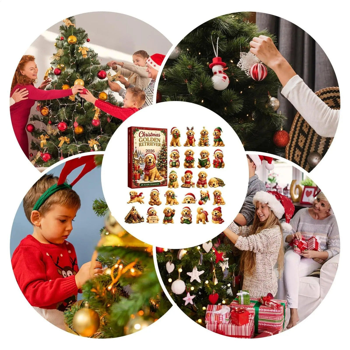 2026 Christmas Advent Calendar Cute American Golden Retriever Pendant 24-Day Countdown Calendar — photo 5