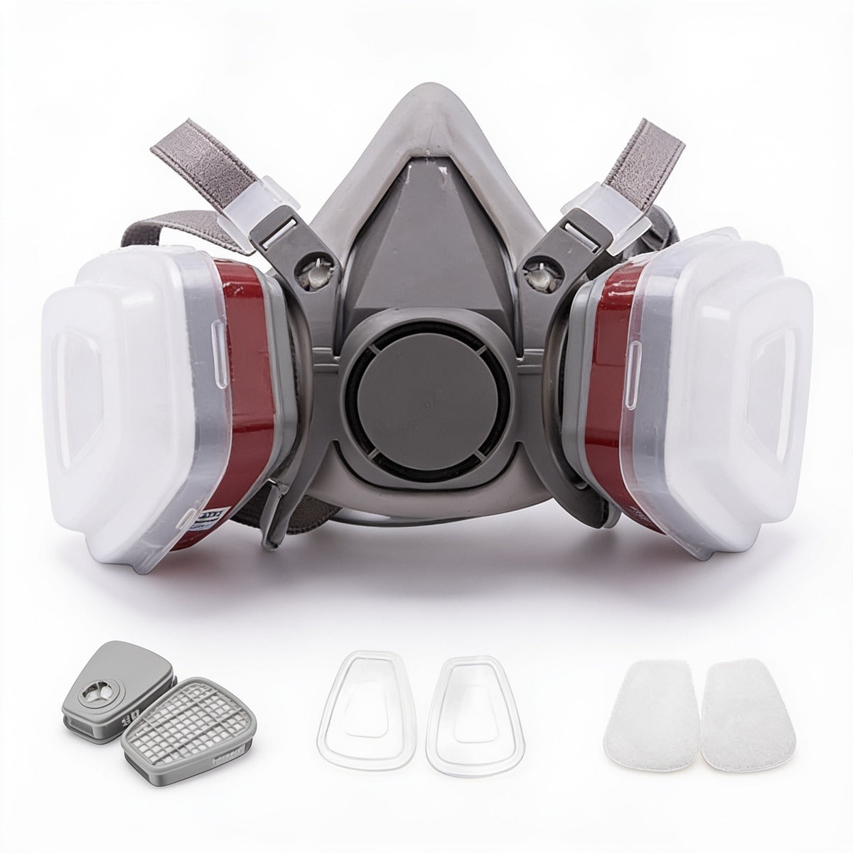 7-in-1/16-in-1 Half Face Respirator Mask with Replaceable Filters for Painting & Spraying — photo 4