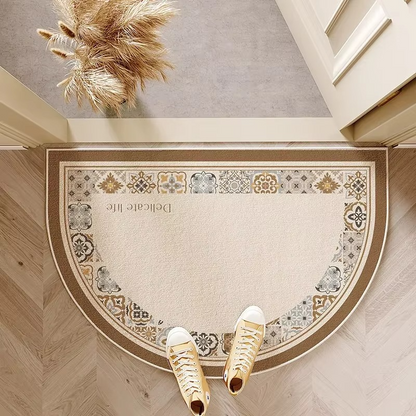 Half Round Striped Doormat – Non-Slip Velvet Front Door Mat for Indoor & Outdoor, 20 x 31 in, 6 Designs — photo 7