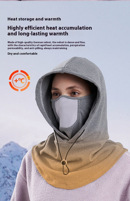 3-in-1 Thermal Fleece Balaclava | Windproof Hood, Neck Warmer & Face Mask in One | Warm Winter Ski, Cycling, Running & Dog Walking Hat for Men & Women | Adjustable Drawstring | 4 Colours — photo 7