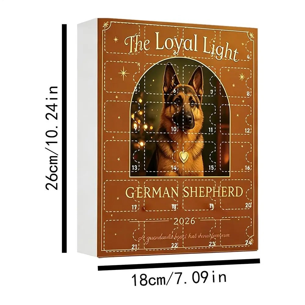 2026 Christmas German Shepherd Advent Calendar - 24 Pieces of 2D Flat Decorations — photo 3