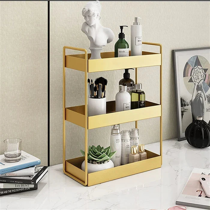 Vanity Organizer | Double-Layer Gold Finish & Space-Saving — photo 3