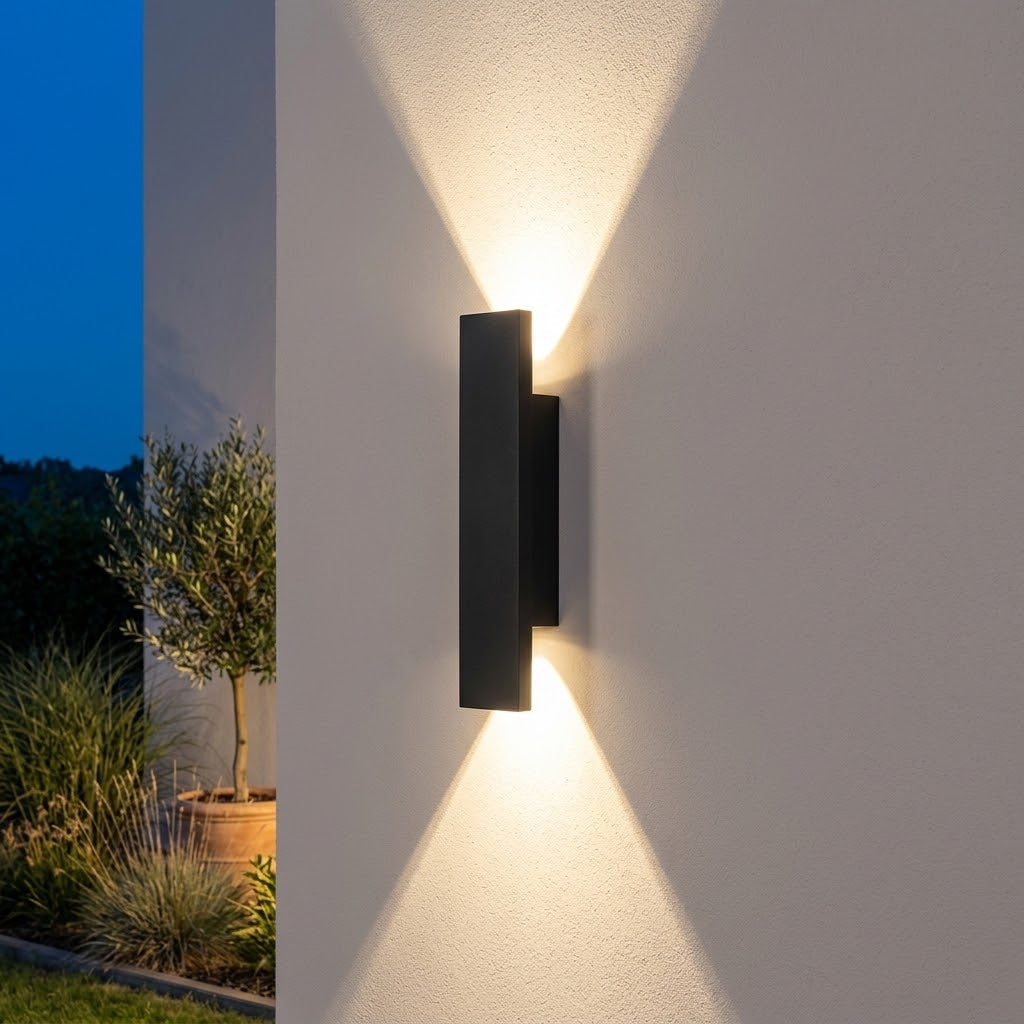 LED Outdoor Wall Light Up & Down, IP65, Aluminium, Black/White, 10–41 cm — photo 1
