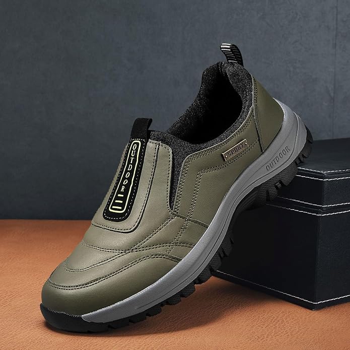 All-Day Comfort, Lace-Free Orthopedic Shoes Wide Toe Box, Non-Slip Grip