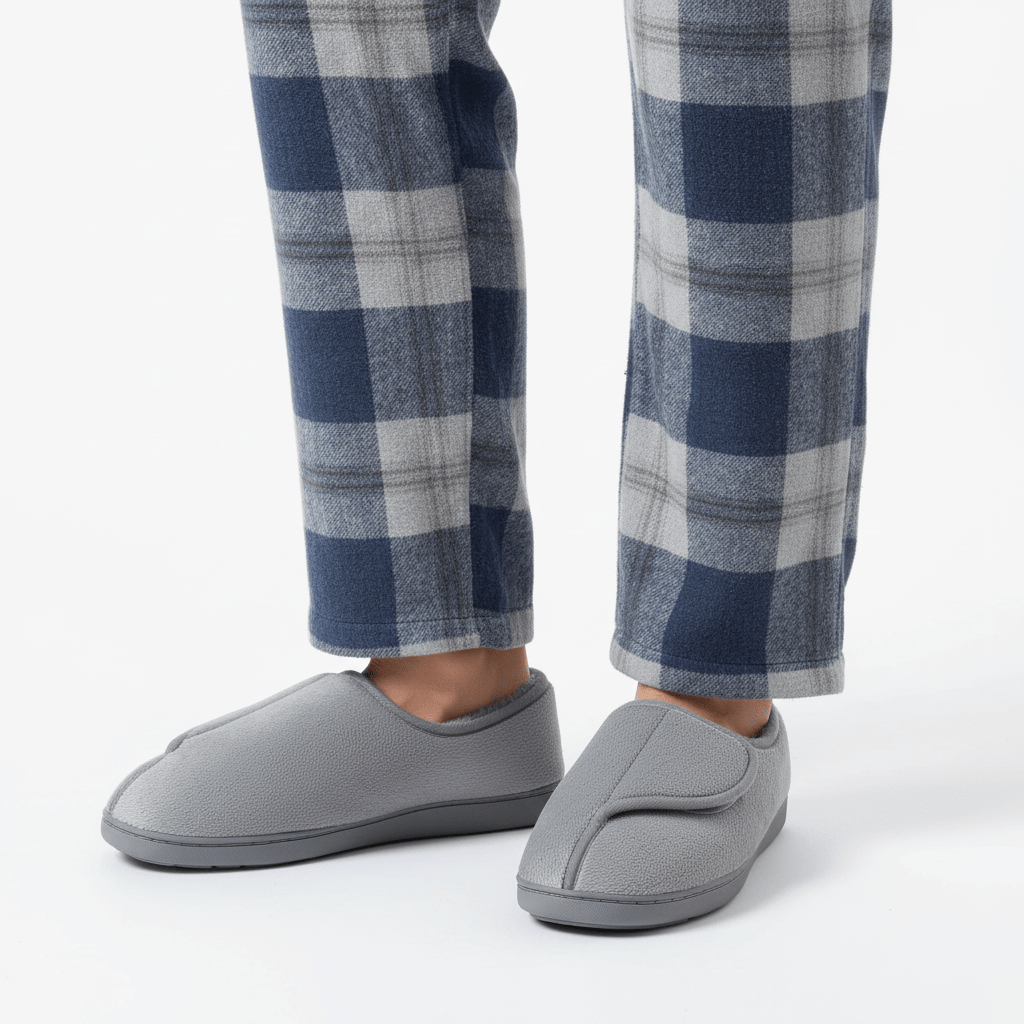 Unisex Orthopaedic Memory Foam Diabetic Slippers - Safe Home Comfort — photo 5