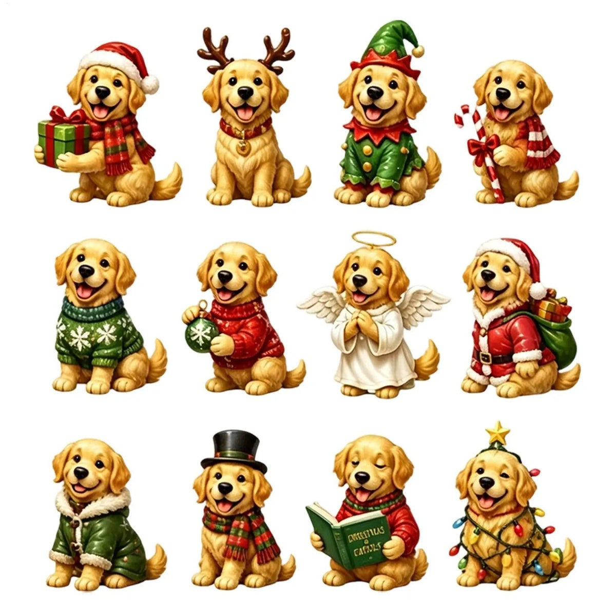2026 Christmas Advent Calendar Cute American Golden Retriever Pendant 24-Day Countdown Calendar — photo 2