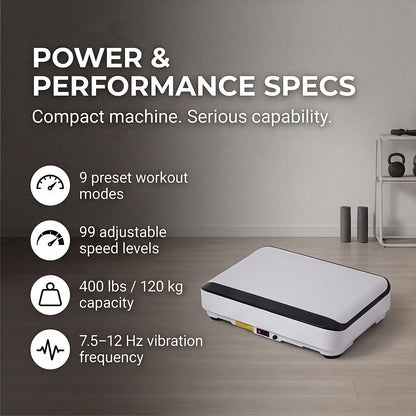 Bliss - Beyond Vibration Plate Exercise Machine - 99 Speeds, Bluetooth, 400 lb Capacity — photo 17