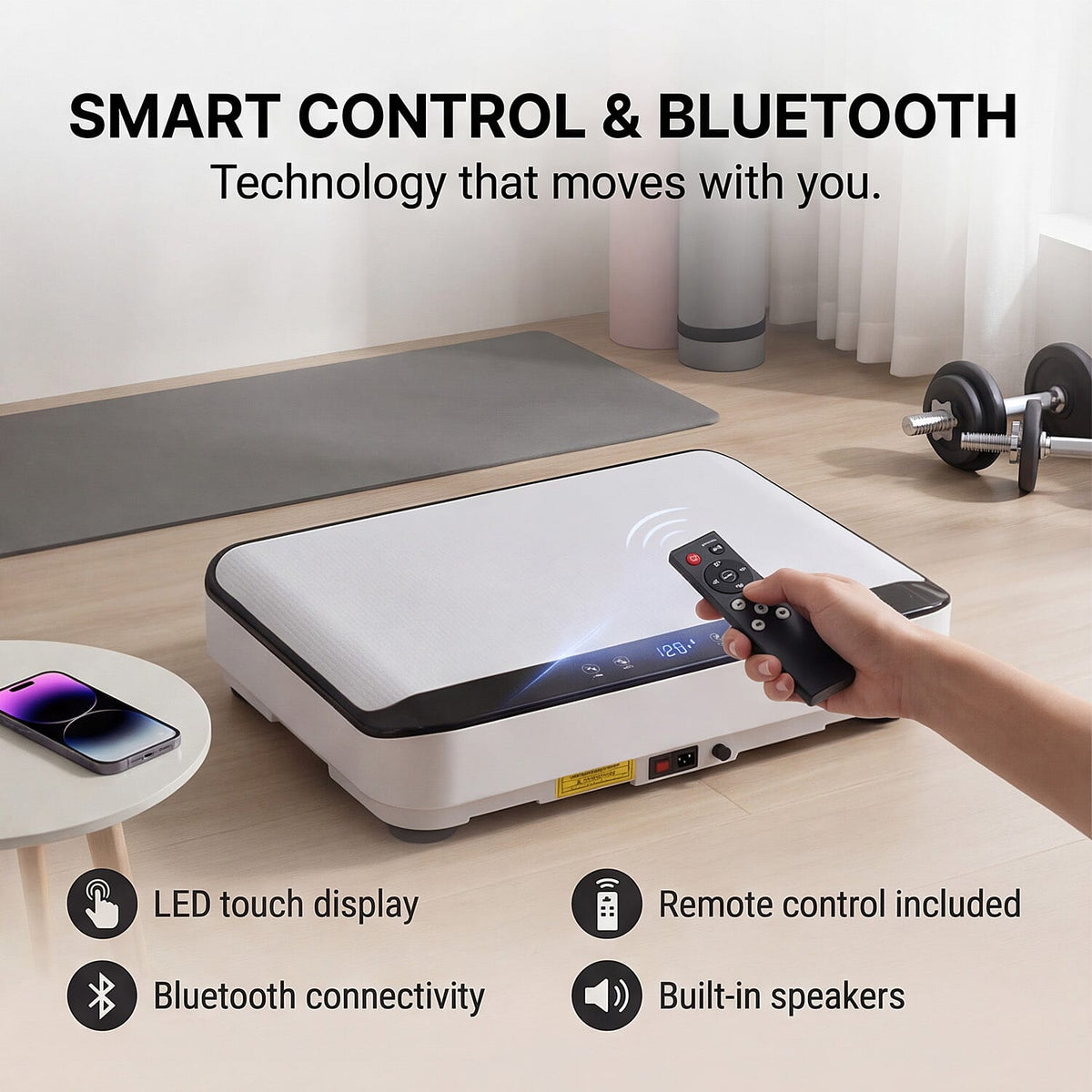 Bliss - Beyond Vibration Plate Exercise Machine - 99 Speeds, Bluetooth, 400 lb Capacity — photo 18