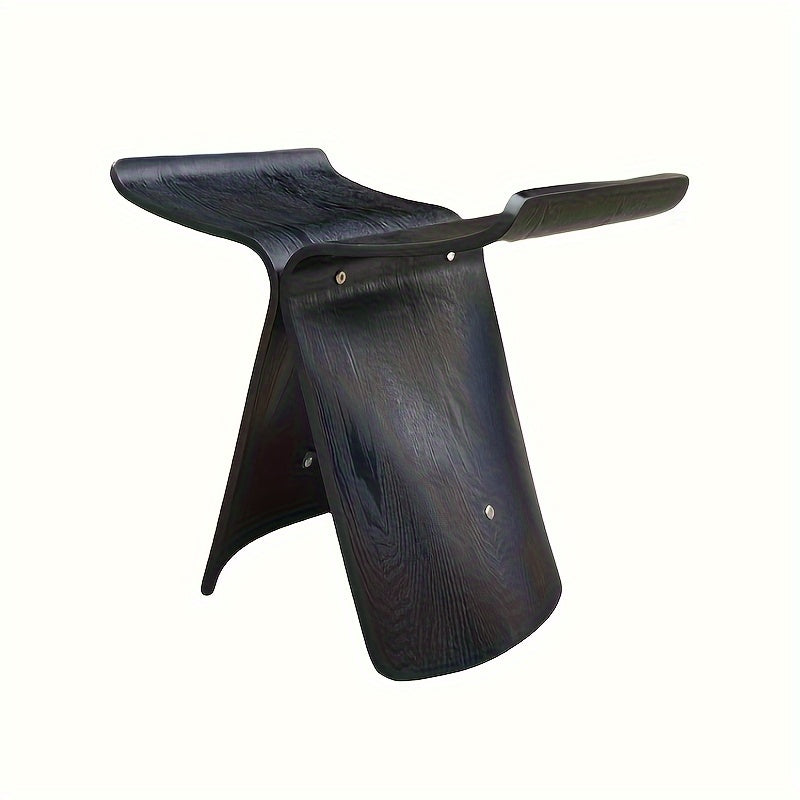 Sculptural Butterfly Stool with Curved Seat - Decorative Side Seat and Storage Surface — photo 9