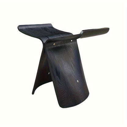 Sculptural Butterfly Stool with Curved Seat - Decorative Side Seat and Storage Surface — photo 9