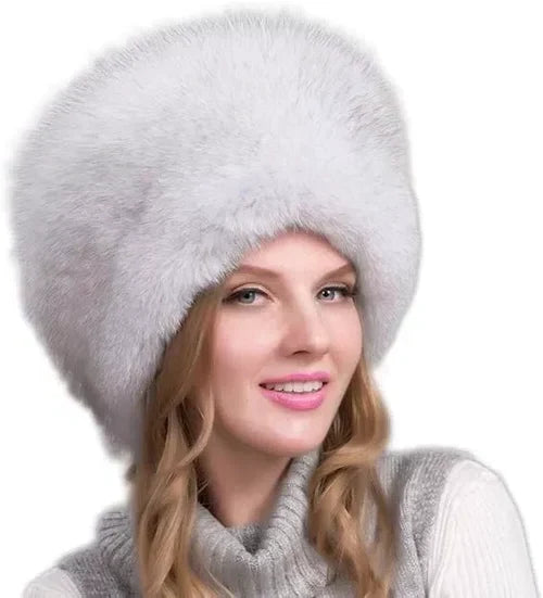 Women's Winter Hat | Natural Fox Fur & Integrated Earmuffs | One Size Fits Most — photo 3