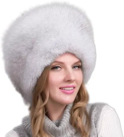 Women's Winter Hat | Natural Fox Fur & Integrated Earmuffs | One Size Fits Most — photo 3