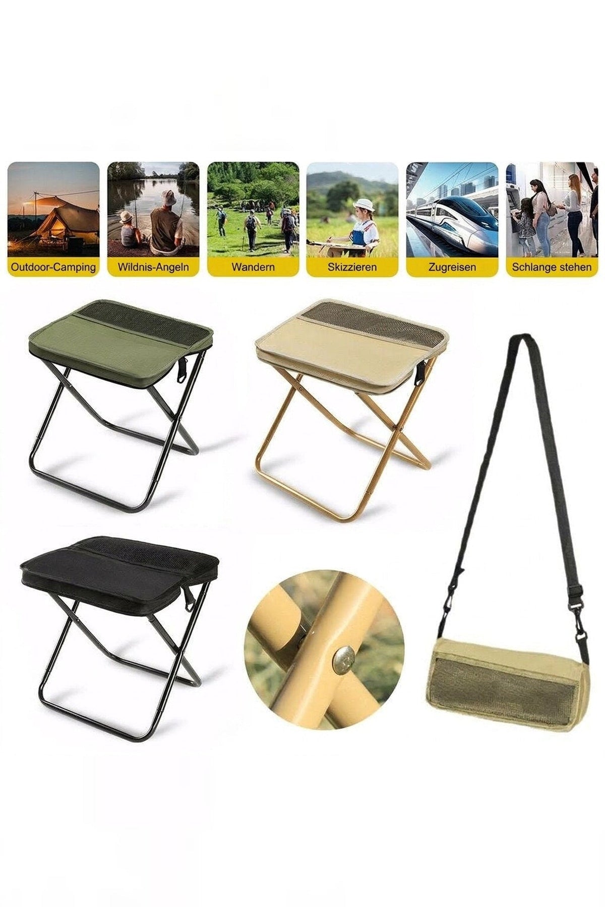 Folding Camping Chair with Backpack – Waterproof — photo 7