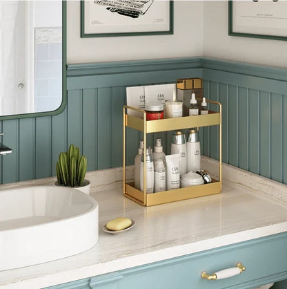 Vanity Organizer | Double-Layer Gold Finish & Space-Saving — photo 7