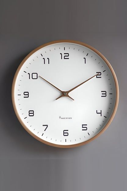 Wooden Frame Wall Clock with Silent Movement – No Ticking at Night — photo 1