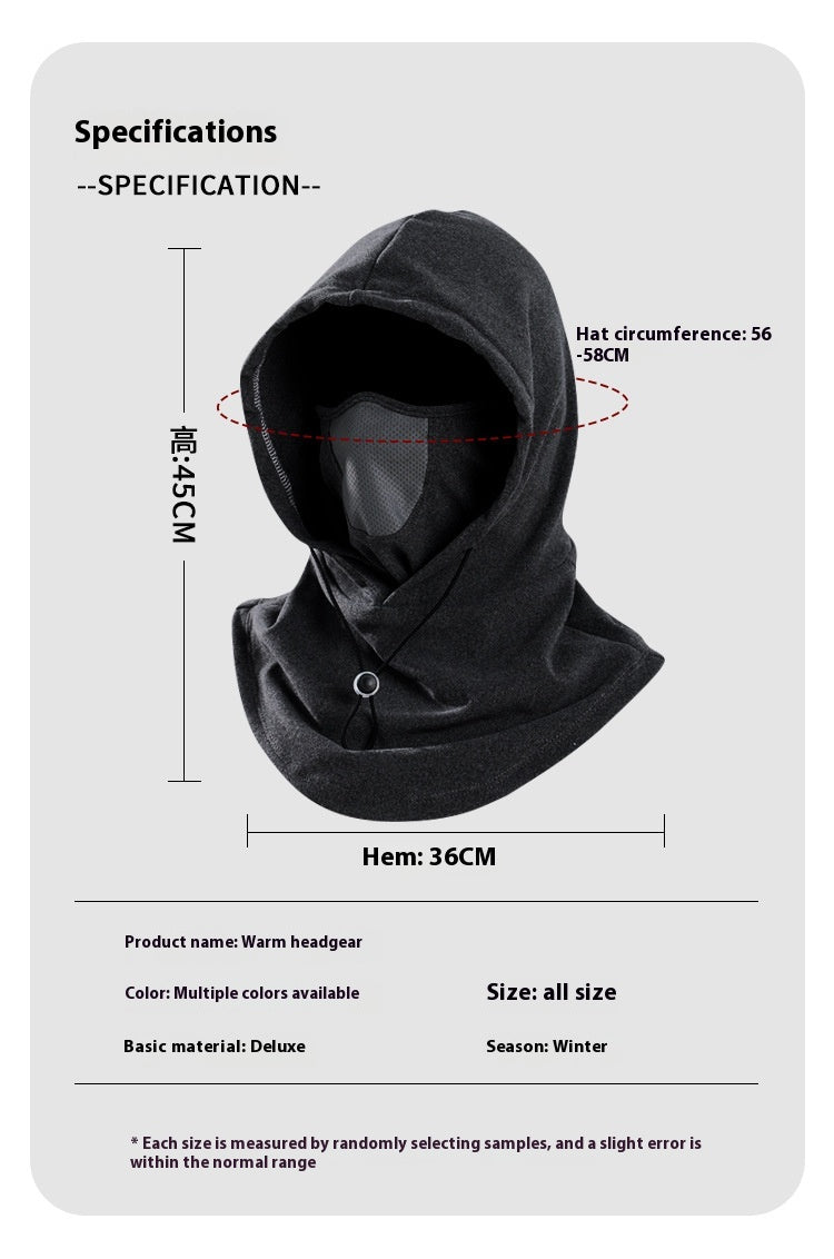 3-in-1 Thermal Fleece Balaclava | Windproof Hood, Neck Warmer & Face Mask in One | Warm Winter Ski, Cycling, Running & Dog Walking Hat for Men & Women | Adjustable Drawstring | 4 Colours — photo 13
